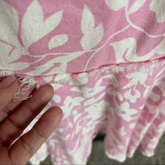 Free People Rebecca Pink and White Floral Mini, Size Small - Picture 5 of 13